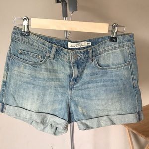 H&M cuffed mid rise denim shorts